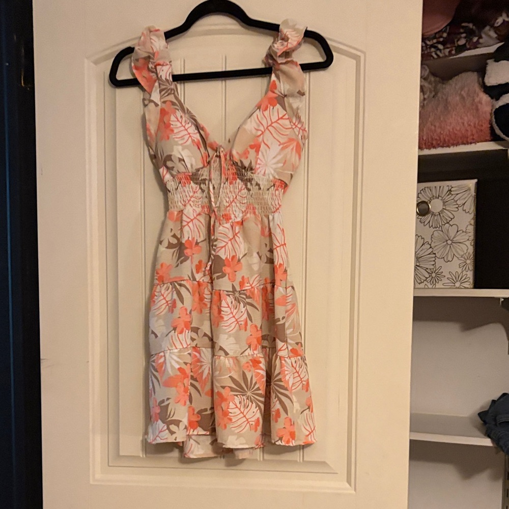 Tropical Floral Mini Dress